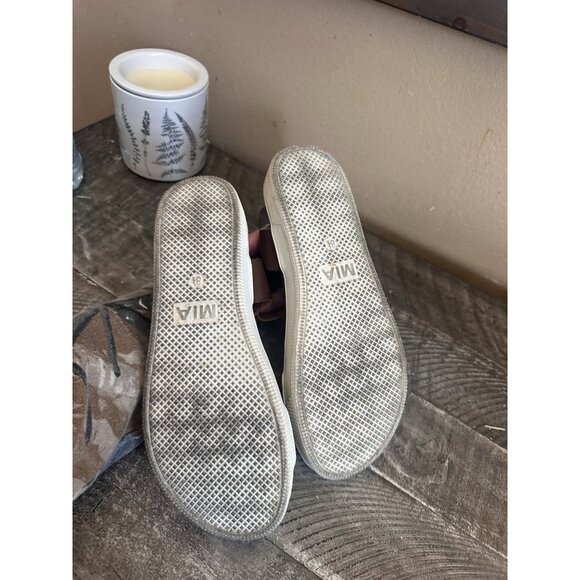 Mia Brown Ankle Strap Sandals With Buckle Closure & White Soles Size 8.5 - Picture 4 of 4